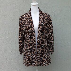 89th+Madison Jacket Women's Size Large Black Tan Animal Print Career